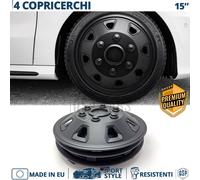 4 Copricerchi per Renault Scenic - Grand 1 15'' Pollici Coppette Nere Design Fuo
