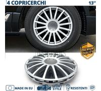 4 Copricerchi per VW Lupo 13'' Coppette Silver con 16 Razze MADE in EU