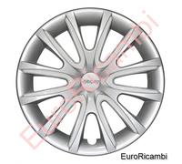 4 COPRICERCHI UNIVERSALI 15" GRIGI + SET INSERTI COLORATI BIANCO - WHITE FARAD