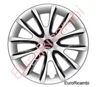 4 COPRICERCHI UNIVERSALI 15" GRIGI + SET INSERTI COLORATI NERI - BLACK FARAD