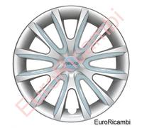 4 COPRICERCHI UNIVERSALI 16" GRIGI + INSERTI COLORATI CELESTE - LIGHT BLUE FARAD