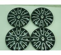 4 coprimozzi 15" neri originali Renault Clio IV 2012-2019 TWINGO III 8201536033