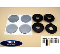 4 Coprimozzo Con Argento Adesivi IN Silicone senza Logo 55,5 - 49,5 MM - Tuo / S