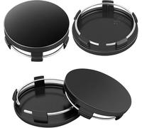 4 coprimozzi, coprimozzo da 60 mm, universali, in ABS, impermeabili, resistenti all'usura, compatibili con cerchi in lega VW e Audi (nero)