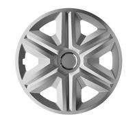4 coprimozzi da 16'' set completo in argento resistente agli impatti
