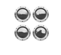 4 coprimozzi per cerchi in lega grigia da 146 mm, 8D0601165K, Compatibile per Audi TT A2 A3 A4 A8 S6 Q5 Q7 RS6, accessori con logo per auto.(Gray 146mm)