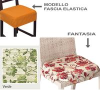 4 coprisedia con fascia elastica fiori anemone grigio pouff sedia cucina shabby