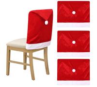 4 Coprisedia natalizi cappello babbo natale decorazione natalizi sedia 50X60cm