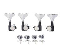 4 corde 18:1 sigillate per basso, accordatura per basso, accordatura pioli per basso compatibile con Ibanez/Yamaha Style acustico/basso elettrico, nero con cromo 2R/2L
