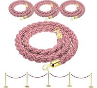 4 corde da 1,5 m con ganci a scatto, corde divisorie intrecciate per controllo della folla, corda barriera post per hotel, eventi e gestione della linea