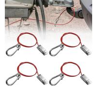 4 corde da strappare con testa a forcella, 1 metro di rimorchio corda da strappo, corda di partenza per rimorchi, fune dei freni, rimorchi, accessori per tutti i tipi di rimorchi frenati e roulotte