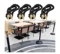 4 corde intrecciate nere da 3,7 m per la linea di coda di controllo della folla Ber con lucido d corda sicura per eventi Par e luogo ment