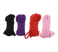 4 corde lunghe in cotone multicolor intrecciato, lunghezza 32 m, in cotone resistente, diametro 8 mm, corde intrecciate