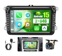 4 Core 64GB Autoradio Android per VW Golf 5 Golf 6 Skoda Polo Passat Tiguan Touran con 8 Pollici Touch Screen Auto Stereo Wireless CarPlay Android Auto Bluetooth con HiFi Navi WiFi FM RDS