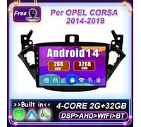 4-Core Autoradio Android 14 Per OPEL CORSA 2014-2019 Navigation GPS Car Play DSP