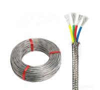 4 Core FEP High Temp Shielded Cable, 0.12-0.75mm² Silver Plated Copper Wire(0.2mm2)