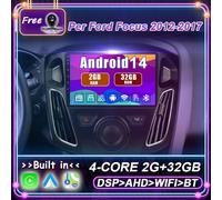 4-CORE Per Ford Focus 2012-17 Navi Android 14 CarPlay Autoradio GPS 2G+32GB DAB+