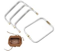 4 cornici in metallo per borse, 20,1 cm, con serratura a bacio, per manici fai da te, accessori per la creazione di borse, pochette da cucito, artigianato, borse per il trucco