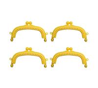 4 cornici per borse in plastica gialle portamonete con chiusura a bacio 8,5 cm maniglie per borse all'uncinetto cornici per chiusura telaio borsa hardware