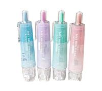 4 correttori a nastro, 6 m x 5 mm, ad asciugatura rapida, per un totale di 24 m, per scrittura scolastica e ufficio, ergonomico, con custodia