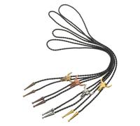 4 cravatte Bolo Western per uomo - Cravatta vintage a forma di testa di toro