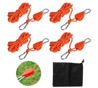 4 cricchetti regolabili con tenditore, 4 m, riflettenti, con tendicinghe, tendicinghe, tendicinghe, tendicinghe, per tenda da sole, set di corde per tenda da sole, corda per tenda da campeggio