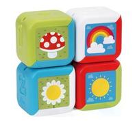 Chicco Cubi Multiattività 2in1, Set di 4 Blocchi Colorati degli Animali, da impilare per Un Divertimento sensoriale, attività manuali e logiche, Giocattolo per Bambini, 10-36 Mesi