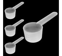 4 cucchiai dosatori trasparenti con scala da 10 ml, 20 ml, 30 ml, 40 ml, cucchiaio dosatore trasparente, dosatore da 40 ml, cucchiaio dosatore da 40 ml, per polvere proteica