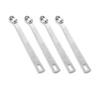 4 cucchiaini da 1/8 (1/8 cucchiaino | 0,625 ml | 0,625 cc) Cucchiaio dosatore singolo, in acciaio inox da 1/8 cucchiaino piccolo cucchiaio dosatore mini cucchiai dosatori