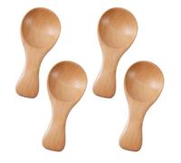 4 Cucchiaini di Legno Piccoli, Mini Cucchiai di Legno Mini Cucchiaini per Salse Sale Spezie Salse Miele Caffè Cucina