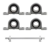 4 cuscinetti a blocchetto di cuscino da 20 mm con foro a flangia cuscinetto cuscinetto in lega di zinco cuscinetti montati supporto per asse asse macchina stampante 3D