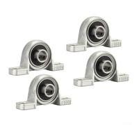 4 cuscinetti a blocchi KP000 con alloggiamento in lega di zinco e design con cuscinetto a cuscino per fissaggio sicuro dell'albero in varie macchine industriali