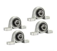 4 cuscinetti a sfera KP000 con foro da 12 mm, in lega di zinco | Cuscinetto Pillow Block con vite di regolazione, angolo regolabile per albero, industriale per applicazioni minerarie