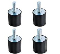 4 cuscinetti in gomma M6, D20 mm x 20 mm, Silentblock, ammortizzatori, isolanti vibrazioni, ammortizzatori antivibrazione, per motori a benzina, pompe ad acqua, motori diesel