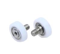 4 cuscinetti in plastica M3 con albero in acciaio inox 304 - rulli e pulegge in POM/nylon/plastica(NST-BS68310-3C1L6M3)