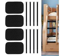 4 cuscinetti per scaletta per letto a castello con 8 cinghie regolabili, impermeabili, antiscivolo, antigraffio, per scaletta da arrampicata