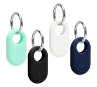 4 custodie in silicone per Samsung Galaxy Smart Tag 2, morbida custodia antigraffio compatibile con Samsung SmartTag 2 Tracker con portachiavi per Airtag Android Locator