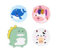 4 custodie protettive per Airtag nascoste per bambini, in silicone a forma di cartone animato, compatibili con Apple AirTag anti-smarrimento GPS Tracker, accessori per zaini, giacche, cinture (4