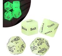 4 dadi che si illuminano al buio per coppie, gioco romantico per appuntamenti notturni, regalo divertente e cattivo per adulti