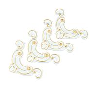 4 Decalcomanie Decorative Fiori Angolari in PVC Stile Retrò per Porte e Armadi