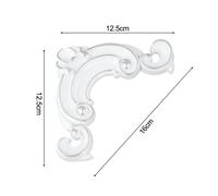 4 Decalcomanie Decorative Fiori Angolari in PVC Stile Retrò per Porte e Armadi