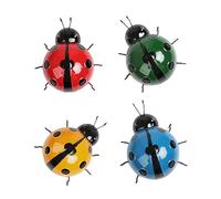 4 decorazioni in metallo, coccinelle, coccinelle, decorazioni da parete, per esterni, sculture da giardino, decorazione per la casa, per interni o esterni, balcone (stile2)
