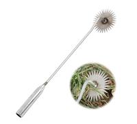 4 denti in acciaio al manganese da giardino, strumento manuale a doppio scopo, rastrello per sarchiatore da giardino, pala da giardino, giardinaggio, piantare diserbo (40 cm, girasole)