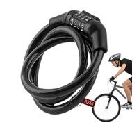 4-Digit Combination Lock - Scooter del cavo di sicurezza di sicurezza | Blocco antifurto portatile, bici per ciclismo moto, accessorio esterno per attrezzature sportive di protezione di viaggio