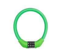 4 Digit for Bicycle Cable Lock for MTB Road Bike, Anti-Theft Stainless Steel Security Code Lock, Portable Resettable Password Padlock for Scooter Helmet Luggage (Green)