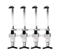 4 dispenser per bottiglie di vino, bevande alcoliche a parete, con finitura cromata, dispenser per liquori e cocktail