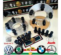 4 DIST 5x112 da 5+5 mm +BULLONI NERI PER VW GOLF V VI VII AUDI A3 8P - A4 B6 B7