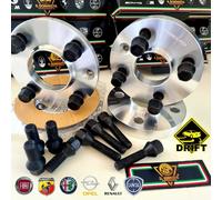 4 DISTANZIALI 20+ 20mm 4x100 56.6 +16 BULLONI NERI PER GRANDE PUNTO E OPEL CORSA