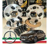 4 DISTANZIALI 5 + 5 mm +20 BULLONI NERI PER MERCEDES GLA W247 X156 AMG DAL 2014