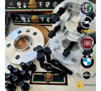 4 DISTANZIALI da 12 + 20 mm 5/120/72,6 + 20 BULLONI NERI BMW X-DRIVE M-SPORT M